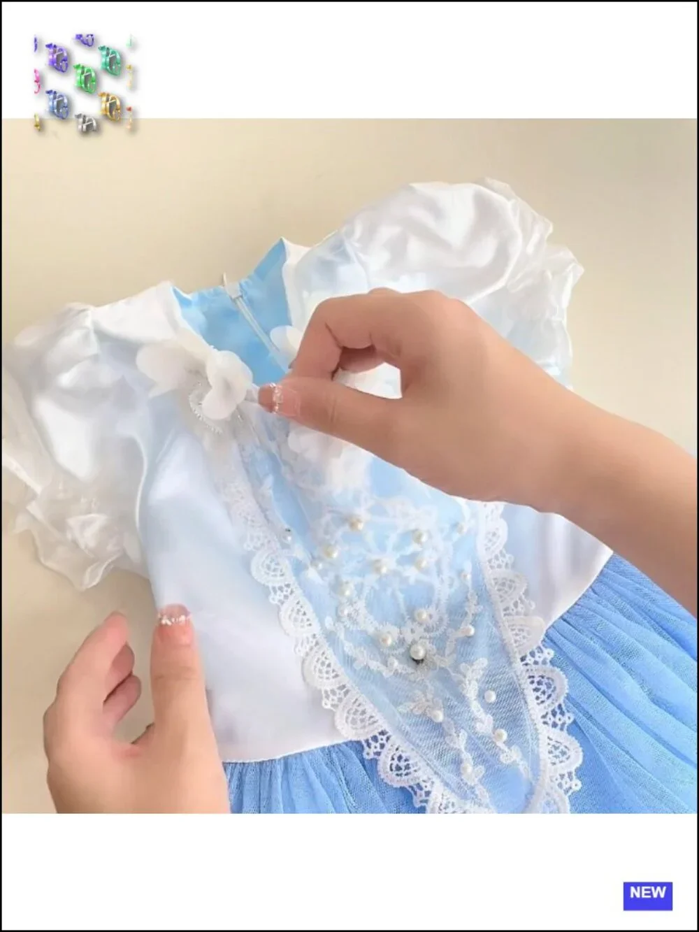Girls Cinderella Princess Costume Dress Set 4 Pieces with Shawl Crown Scepter